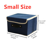 Large Collapsible Storage Bins Linen Fabric Foldable Storage Boxes Organizer Containers Baskets Cube with Cover for Home Bedroom Closet Office Nursery