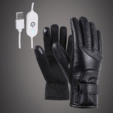 Motorcycle USB Electric Heated Gloves Windproof Cycling Skiing Winter Waterproof