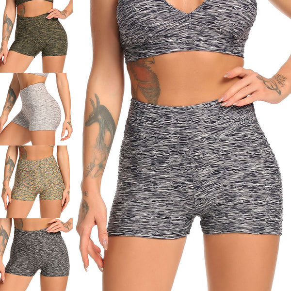 Womens Gym Fitness Short Ladies Honeycomb Anti-Cellulite Mid-Thigh Yoga Shorts