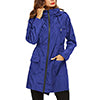 Women Waterproof Coat Jacket Raincoat Hooded Zipper Overcoat Windbreaker Outwear