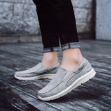 Mens Slip On Canvas Shoes Casual Loafers Walking Driving Sneakers Low Top Boat Shoe