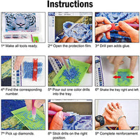 5D Full Drill Diamond Painting Cross Stitch Embroidery DIY Wall Decor Frameless