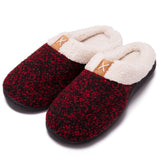 Unisex Memory Foam Winter Warm Slippers Slides Fleece Lined Flats Shoes Footwear