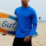 Mens Long Sleeve Shirt Scuba Diving Surfing Swimwear UV Protection Swimsuit Tops