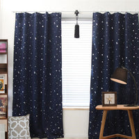Star Blackout Window Curtains Room Thermal Insulated for Kids Boy Girls Bedroom