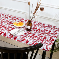 Rectangle Tablecloth Oil-Proof Waterproof Elastic Edge Table Cloth Cover Decor