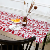 Rectangle Tablecloth Oil-Proof Waterproof Elastic Edge Table Cloth Cover Decor