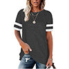 Women's Loose T-Shirt Casual Short Sleeves Pullover Round Neck Tops Blouse Tee