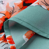 Womens Sexy Floral Printed Short Sleeves Tops T-Shirt Blouses Pullover Oversized