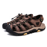 Men Outdoor Hiking Sandals Summer Camping Casual Beach Shoes Anti-Slip Round Toe
