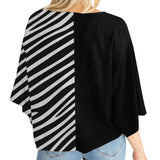 Women's Blouse Half Sleeve Printed Tie Cotton Top Beach Wear Deep V Neck Loose Shirt