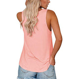 Women Stripe V-Neck Vest Tank Top Sleeveless T-Shirt Loose Pullover Blouse Tee