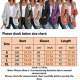 Women Long Sleeve Cardigan Open Front Draped Solid Casual Side Pockets Warm Coat