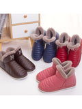 Unisex  Women Men Winter Slippers Boots Shoes Slip On Cotton Plush Warm Indoor Home Non Slip Shoes