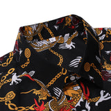 Men Short Sleeve Hawaiian Printed Casual Loose Shirts Beach Holiday Button Tops