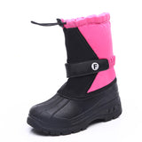 Kids Boys Girls Round Toe Winter Snow Boots Ankle Waterproof Warm Anti Ski Boots