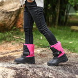 Kids Boys Girls Round Toe Winter Snow Boots Ankle Waterproof Warm Anti Ski Boots