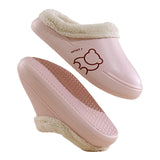 Women's Cozy Casual Slippers Waterproof Indoor Plush House Lightweight Shoes