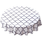 Round Tablecloth Wipeable Waterproof Oil-Proof Table Cloth Cover Home Room Decor
