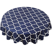 Round Tablecloth Wipeable Waterproof Oil-Proof Table Cloth Cover Home Room Decor