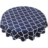 Round Tablecloth Wipeable Waterproof Oil-Proof Table Cloth Cover Home Room Decor