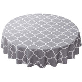 Round Tablecloth Wipeable Waterproof Oil-Proof Table Cloth Cover Home Room Decor