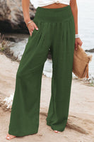 Womens Loose Fit Casual Pants Elastic Waist Yoga Summer Beach Pants with Pockets