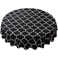 Round Tablecloth Wipeable Waterproof Oil-Proof Table Cloth Cover Home Room Decor