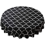 Round Tablecloth Wipeable Waterproof Oil-Proof Table Cloth Cover Home Room Decor