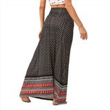 Women Floral Print Skirts Casual Flowy Long Skirts Boho Summer Beach Skirts