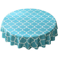 Round Tablecloth Wipeable Waterproof Oil-Proof Table Cloth Cover Home Room Decor