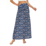 Women Floral Print Skirts Casual Flowy Long Skirts Boho Summer Beach Skirts