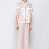 Women Lightweight Button Down Pajama Set Short Sleeve Polka Dot Outfit Sleepwear