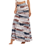 Women Boho Beach Skirt Elastic Waist Long Maxi Skirt Summer Casual Loose Skirts