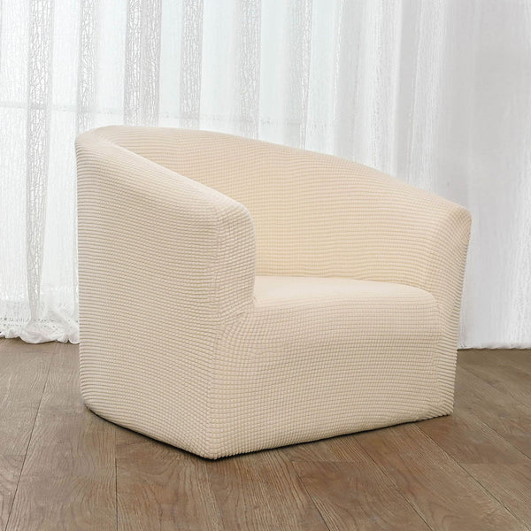 CUH Tub Chair Cover Armchair,High Spandex Stretch Plaid Grain Club Sofa Cover, Waterproof Slipcover Furniture Protector