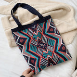 Women Boho Knitted Woven Shoulder Bag Ladies Beach Tote Large Handbag Messenger