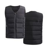 Unisex Electric Heated Vest V-Neck Jacket Waistcoat Thermal Heating Winter Warm