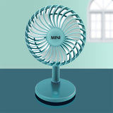 Rechargeable Desk Fan Portable Ultra-Quiet 3 Mode LED Light USB Mini Desktop Fan