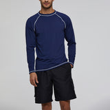 Mens Long Sleeve Shirt Scuba Diving Surfing Swimwear UV Protection Swimsuit Tops