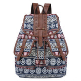 Women Vintage Backpack Handmade Knit Travel School Shoulder Bag Satchel Rucksack