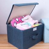 Foldable Cube Storage Bins with Lids and Handle, Large  Fabric Storage Basket Organizer Containers