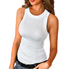 Women's Sleeveless Plain Vest Tank Tops Ladies Cami Summer Basic Blouse T-Shirt