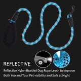 5FT Dog Leash Lead Padded Handle Reflective Nylon Rope Training Walking Harness