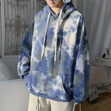 Women's Tie Dye Hoodie Long Sleeve Hooded Sport Gym Casual Loose Sweatshirt Tops