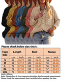 Women Long Sleeves Corduroy Button Cardigan Casual Loose Blouses Shirt Tops