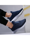 Men's Mesh Sneakers Breathable Lace up Running Athletic Walking Sport Shoes Lightweight