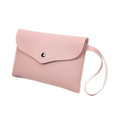 Women PU Leather Wristband Wallet Clutch Bag Phone Holder Zip Coin Purse Handbag