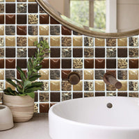Kitchen Tile Stickers Bathroom 3D Mosaic Self-Adhesive Wall Cover Decal Sticker