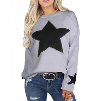 Women Winter Baggy Chunky Knit Jumper Pullover Top Sweater Sweatshirt Ladies Star Knitwear Tops
