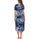 Women's Short Sleeve Pockets Pajamas Sleep Dress Nightgown Sleepwear Nightshirt